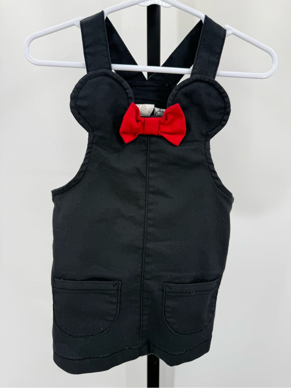 Disney Baby Overalls Black & Red 6M